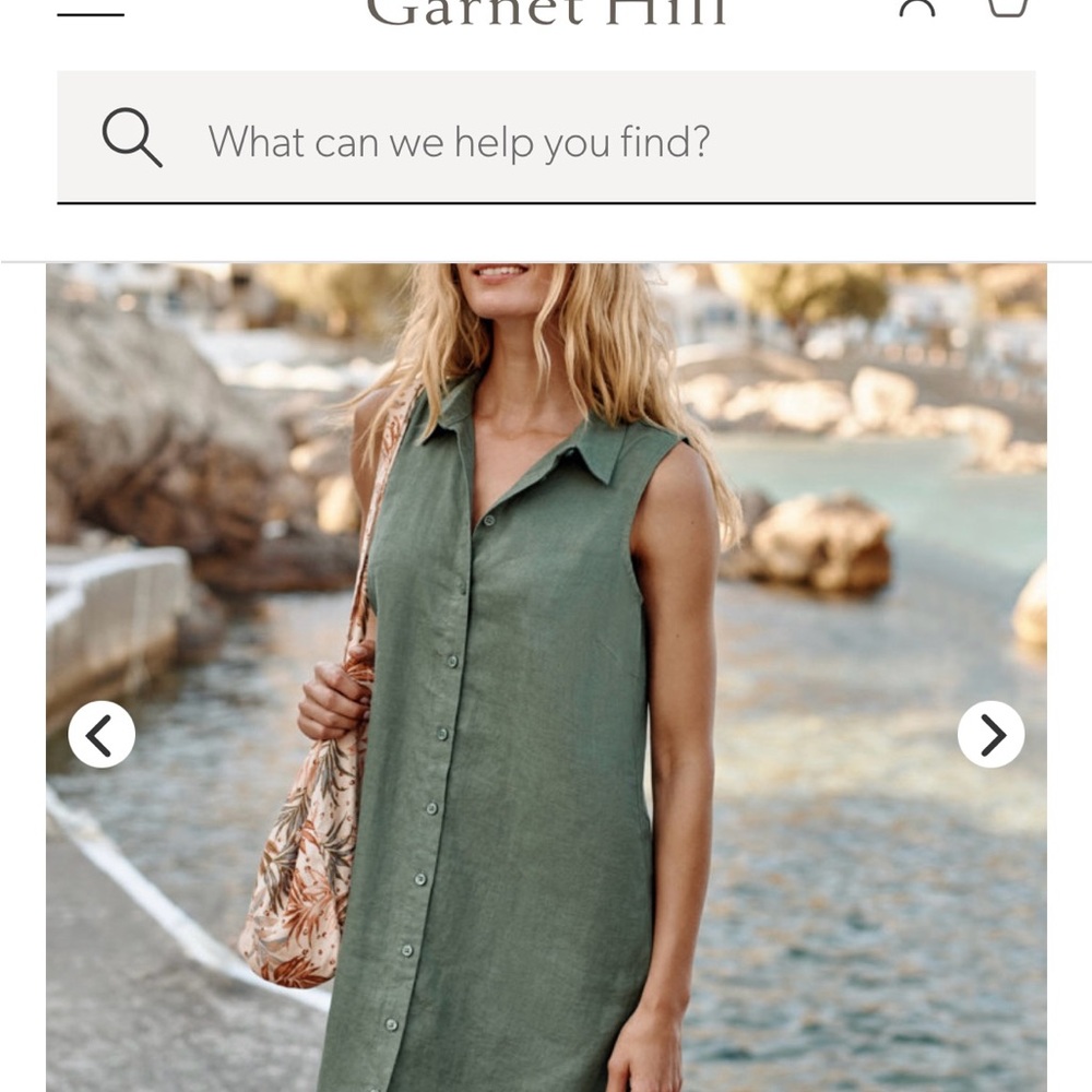 Garnet Hill Classic Linen Shirtdress - Picture 8 of 8